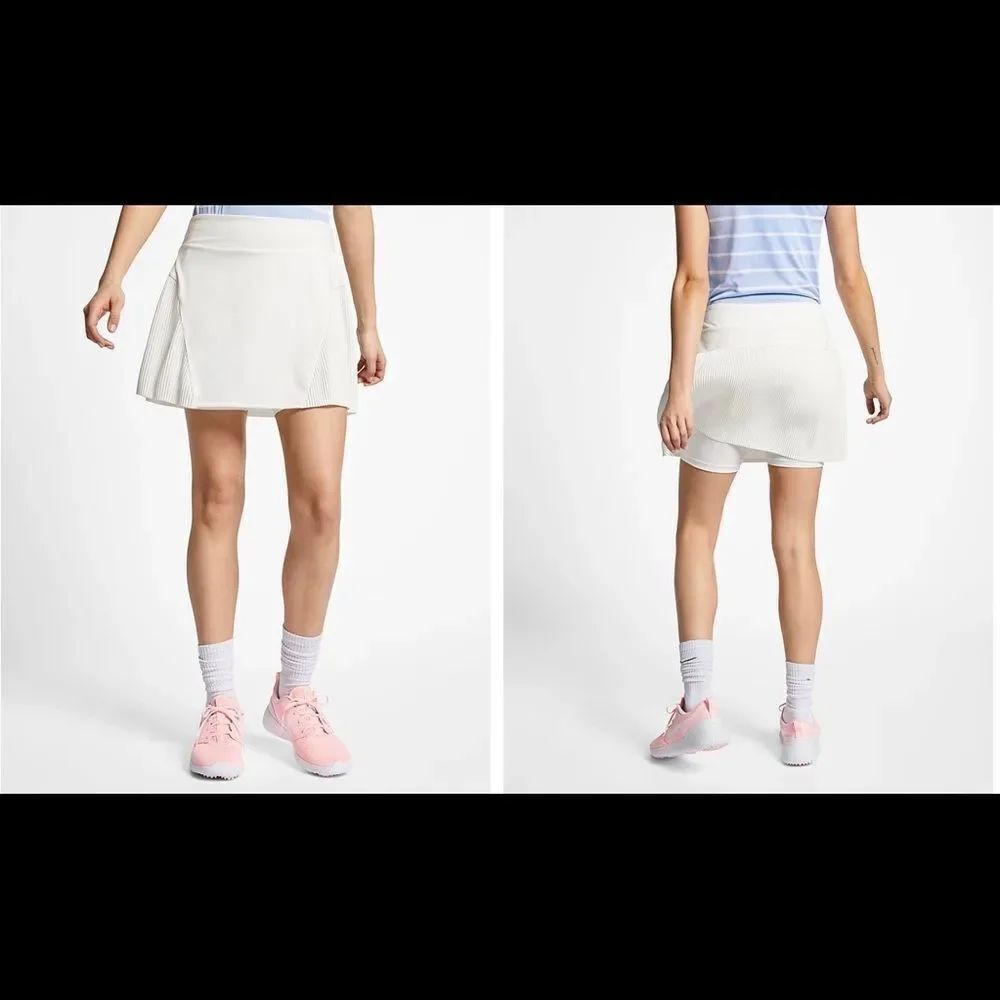 Nike Dri Fit white golf/tennis pleated skirt L